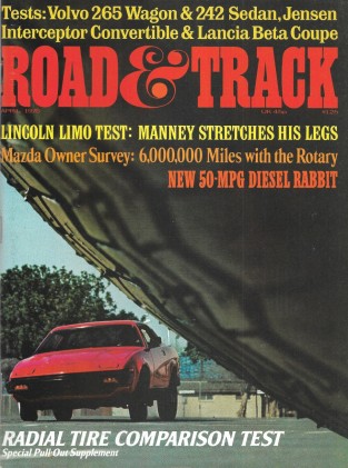 ROAD & TRACK 1976 APR - LANCIA BETA, INTERCEPTOR III